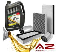 kit tagliando olio 5W30 5lt litri filtro carburante aria toyota yaris 1.4 90 CV