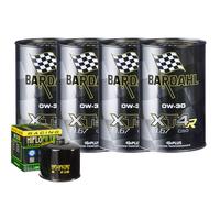 Kit Tagliando Olio Bardahl XT4R 0W30 + Filtro Per Bimota 750 DB1 S SR 1985>1989