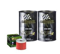 Kit Tagliando Olio Bardahl XT4R 0W30 + Filtro Per Hyosung 125 Exceed 2005