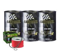 Kit Tagliando Olio Bardahl XT4R 0W30 Filtro Per Kawasaki KZ550 H1 H2 1982>1984