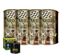 Kit Tagliando Olio Bardahl XT4R 10W60 Per Kawasaki ZX600 E1-E9 ZZR600 1993>2001