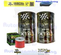 Kit Tagliando Olio Bardahl XT4R 5W40 + Filtro Per Hyosung GT125 Comet 2003>2015