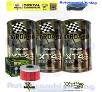 Kit Tagliando Olio Bardahl XT4R 5W40 Per Honda TRX300 FW Fourtrax 4WD1987>2001