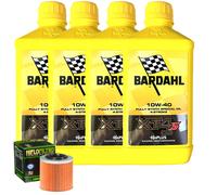 Kit Tagliando Olio Bardahl XT4S 10W40 Per Aprilia RSV 1000 R Mille 2000>2003