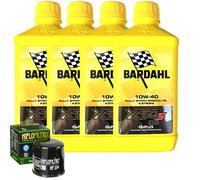Kit Tagliando Olio Bardahl XT4S 10W40 Per Kawasaki ZX636 A1P ZX6-R Ninja 2002