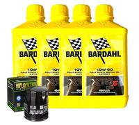 Kit Tagliando Olio Bardahl XT4S 10W60 Filtro Per Moto Guzzi 1100 Sport 1994>1995