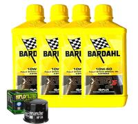 Kit Tagliando Olio Bardahl XT4S 10W60 Filtro Per Suzuki GSX-R600 WN WP 1992>1993