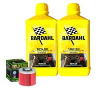 Kit Tagliando Olio Bardahl XT4S 10W60 + Filtro Per Yamaha BW350 T 1987