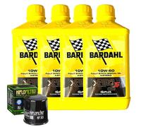 Kit Tagliando Olio Bardahl XT4S 10W60 Per Kawasaki ZX600 E1-E9 ZZR600 1993>2001