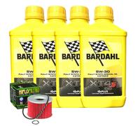 Kit Tagliando Olio Bardahl XT4S 5W30 + Filtro Per Honda CB350 F F1 1973>1974