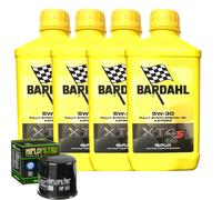 Kit Tagliando Olio Bardahl XT4S 5W30 Filtro Per Honda CB400 F2N Super Four NC31