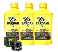 Kit Tagliando Olio Bardahl XT4S 5W30 Filtro Per Moto Guzzi 1000 LeMans 1984>1987