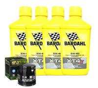 Kit Tagliando Olio Bardahl XT4S 5W40 Filtro Per Moto Guzzi 1100 Stone 2002>2003