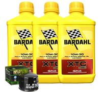 Kit Tagliando Olio Bardahl XTC 10W30 Filtro Per Moto Guzzi 1000 Quota 1992>1993