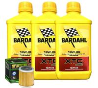 Kit Tagliando Olio Bardahl XTC 10W30 Hiflo Per Yamaha YFM350 Big Bear1987>1999