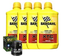 Kit Tagliando Olio Bardahl XTC 10W40 Filtro Per Moto Guzzi 1100 V11 Scura R 2005