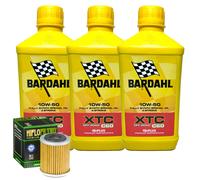 Kit Tagliando Olio Bardahl XTC 10W50 Hiflo Per Yamaha YFM350 Big Bear1987>1999