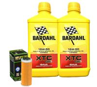Kit Tagliando Olio Bardahl XTC 15W50 + Filtro Per KTM 505 SX-F2008>2009