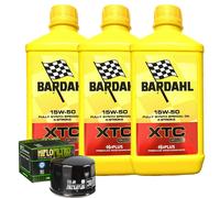 Kit Tagliando Olio Bardahl XTC 15W50 Filtro Per Moto Guzzi 1000 LeMans 1984>1987