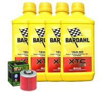 Kit Tagliando Olio Bardahl XTC 15W50 Filtro Per Yamaha BT1100 Bulldog2002>2006