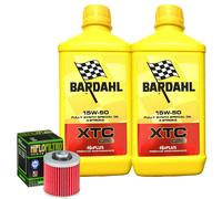 Kit Tagliando Olio Bardahl XTC 15W50 + Filtro Per Yamaha BW350 T1987