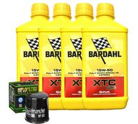 Kit Tagliando Olio Bardahl XTC 15W50 Per Kawasaki Z1000 B7F B8F ZR1000 2007>2008