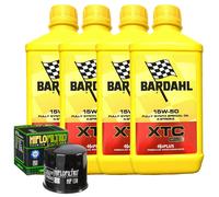 Kit Tagliando Olio Bardahl XTC 15W50 Per Suzuki ATV LTA700 X King Quad 2005>2008