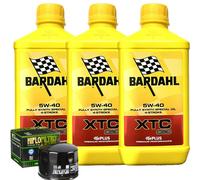 Kit Tagliando Olio Bardahl XTC 5W40 Filtro Per Moto Guzzi 1000 Le Mans 1984>1987