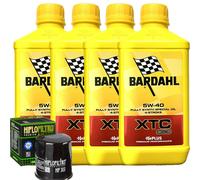 Kit Tagliando Olio Bardahl XTC 5W40 Per Kawasaki ZX600 E1-E9 ZZR600 1993>2001