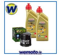 Kit Tagliando Olio CASTROL 10W40 Filtro per Kawasaki Ninja 650 2018