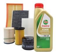 Kit tagliando olio CASTROL EDGE 0W20 5LT 4 FILTRI VARI VW GOLF 6 VI 1.6 TDI CAY
