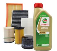 Kit tagliando olio CASTROL EDGE 0W30 7LT + 4 FILTRI BMW 330D E46 135 KW