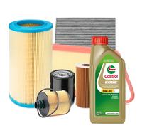 KIT TAGLIANDO OLIO CASTROL EDGE 5W30 5LT 3 FILTRI VARI AUDI A5 2.0 TDI