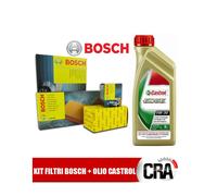 Kit tagliando olio CASTROL EDGE 5W30 5LT + 4 FILTRI BOSCH AUDI A3 8P1 1.9 TDI