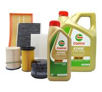 Kit tagliando olio CASTROL EDGE 5W40 5LT 4 FILTRI VARI VW POLO 1.6 TDI 6R 75 CV