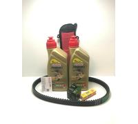 KIT TAGLIANDO OLIO CASTROL FILTRI+CANDELA+CINGHIA KYMCO People GTI 200 2014 2015