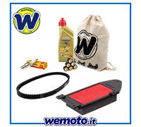 Kit tagliando Olio CASTROL Filtri Candele Cinghia Rulli Kymco Agility 150 2015