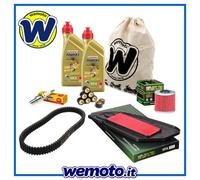Kit tagliando Olio CASTROL Filtri Candele Cinghia Rulli Kymco Downtown 300i 2015