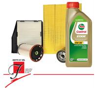 KIT TAGLIANDO OLIO CASTROL LL 5W30 5LT + 4 FILTRI AUDI A4 (B8) 2.0 TDI