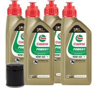 KIT TAGLIANDO OLIO CASTROL POWER 1 10W40 + FILTRO SUZUKI LT F 400 2007