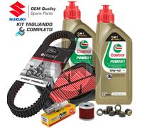 KIT TAGLIANDO OLIO CINGHIA RULLI FILTRO per SUZUKI BURGMAN 400 L7 L8 2017 2018