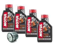 Kit Tagliando Olio Compatibile con Motul 7100 10W-40 4LT + Filtro Olio Originale Brixton Crossfire 500 / 500X
