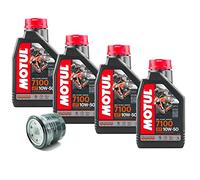 Kit Tagliando Olio Compatibile con Motul 7100 10W-50 4LT + Filtro Olio Originale Brixton Crossfire 500 / 500X