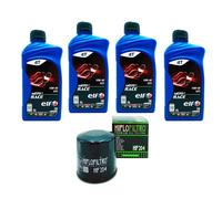 KIT TAGLIANDO OLIO ELF MOTO4 10W40 FILTRO HF204 TRIUMPH 660 Trident 04ET08F1