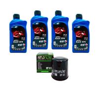 KIT TAGLIANDO OLIO ELF MOTO4 10W40 FILTRO HF303 YAMAHA XJ600 H,N 04ET10F4