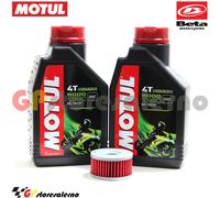 KIT TAGLIANDO OLIO + FILTRO MOTUL 5000 10W40 2LT BETAMOTOR 350 M4 4T 201