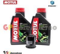 KIT TAGLIANDO OLIO + FILTRO MOTUL 5000 10W40 2LT PIAGGIO 125 MP3 HYBRID 2010