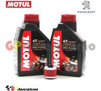 KIT TAGLIANDO OLIO + FILTRO MOTUL 7100 15W50 2L PEUGEOT 125 BLACK SAT 2010