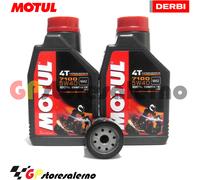 KIT TAGLIANDO OLIO + FILTRO OLIO MOTUL 7100 5W40 DERBI 125 GP1 E2 2008