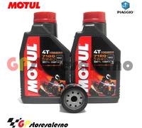 KIT TAGLIANDO OLIO + FILTRO OLIO MOTUL 7100 5W40 PIAGGIO 125 CARNABY 2010